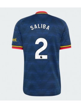 Moški Nogometna dresi replika Arsenal William Saliba #2 Gostujoči 2026-27 Kratek rokav Moški Nogometna dresi replika Arsenal William Saliba #2 Gostujoči 2026-27 Kratek rokav